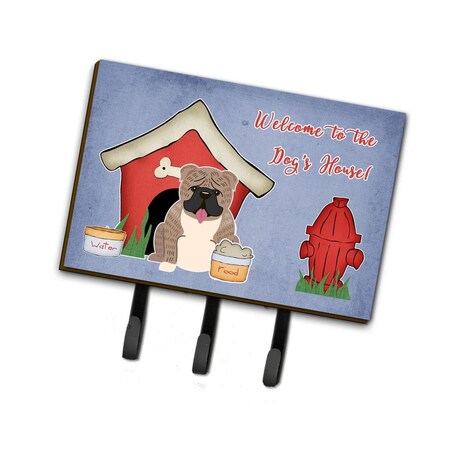 Carolines Treasures Dog House Collection English Bulldog Grey Brindle Leash or Key Holder BB2880TH68
